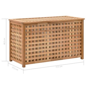 Wasmand 77,5x37,5x46,5 cm massief walnoothout 8