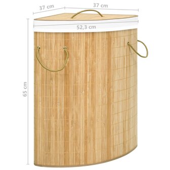 Hoekwasmand 60 L bamboe 8