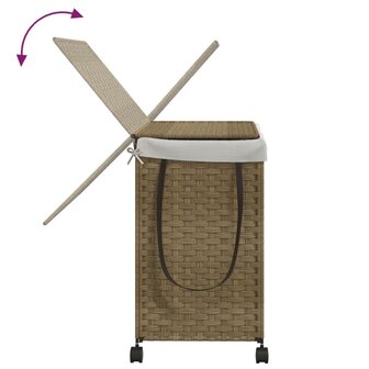Wasmand op wielen 60x35x60,5 cm rattan 7