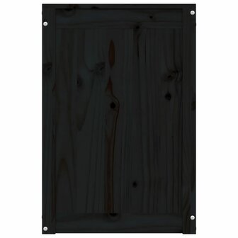 Wasmand 44x44x66 cm massief grenenhout zwart 6