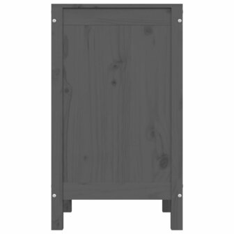 Wasmand 44x44x76 cm massief grenenhout grijs 6