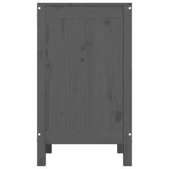 Wasmand 44x44x76 cm massief grenenhout grijs 7