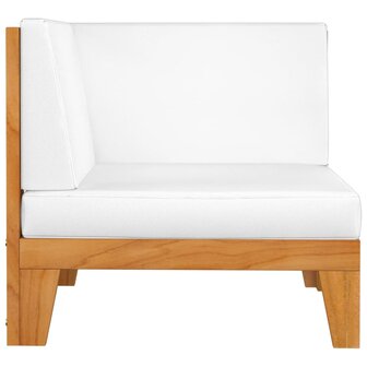 2-delige Loungeset met kussens massief acaciahout 3