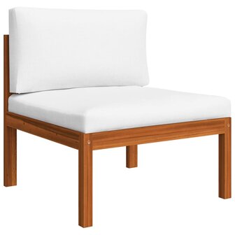 2-delige Loungeset met kussens massief acaciahout 3