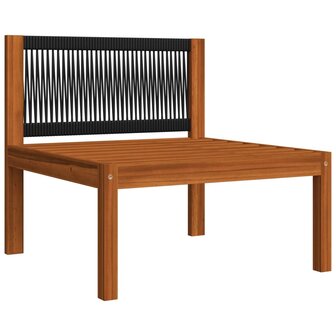 2-delige Loungeset met kussens massief acaciahout 5