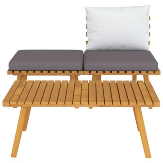 3-delige Loungeset met kussens massief acaciahout 3