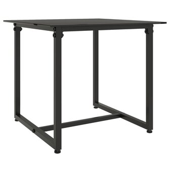 3-delige Loungeset met kussens poly rattan zwart 8