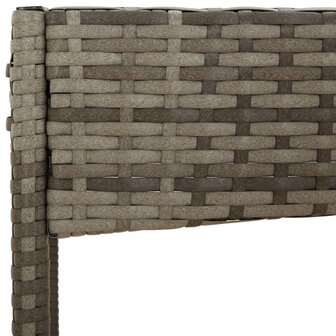 4-delige Loungeset met kussens poly rattan grijs 6