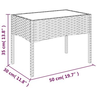 4-delige Loungeset met kussens poly rattan grijs 11