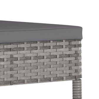 Tuinstoelen 2 st poly rattan grijs 5