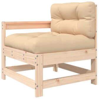 Tuinstoel met kussens massief grenenhout 2
