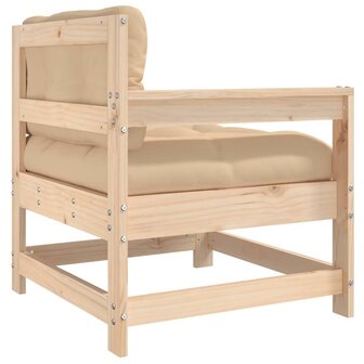 Tuinstoel met kussens massief grenenhout 5
