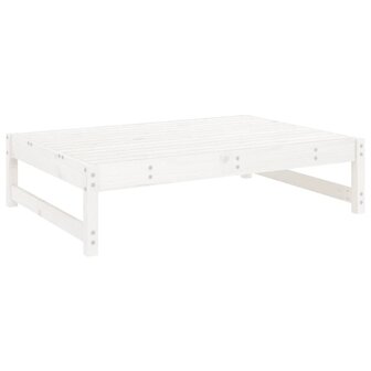 Tuinvoetenbank 120x80 cm massief grenenhout wit 3