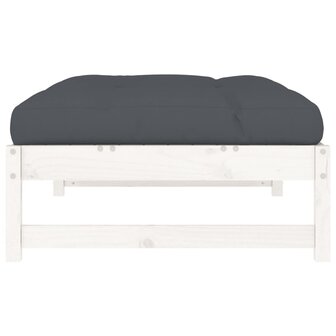 Tuinvoetenbank 120x80 cm massief grenenhout wit 5