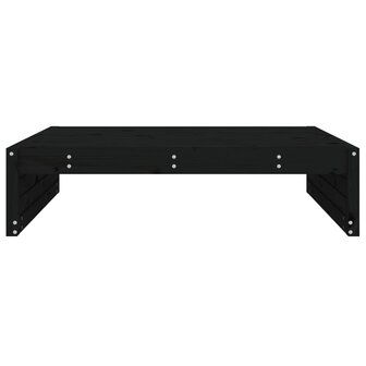 Tuinvoetenbank 120x80 cm massief grenenhout zwart 4