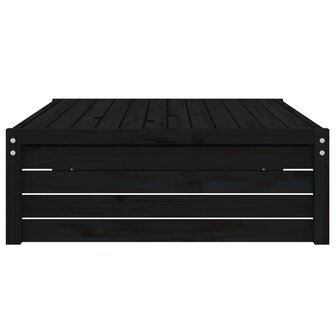 Tuinvoetenbank 120x80 cm massief grenenhout zwart 5