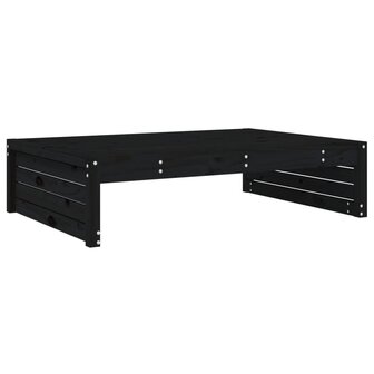 Tuinvoetenbank 120x80 cm massief grenenhout zwart 6
