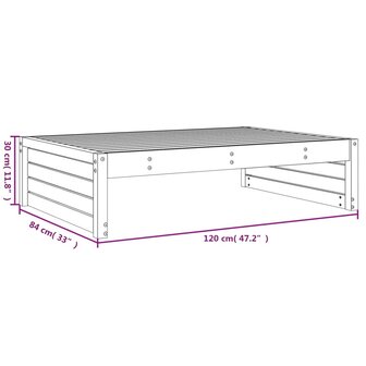 Tuinvoetenbank 120x80 cm massief douglashout 8