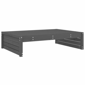 Tuinvoetenbank 120x80 cm massief grenenhout grijs 6