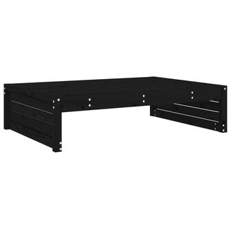 Tuinvoetenbank 120x80 cm massief grenenhout zwart 6