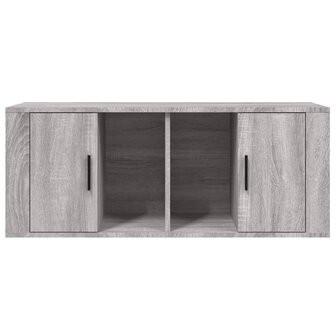 Tv-meubel 100x35x40 cm bewerkt hout grijs sonoma eikenkleurig 6