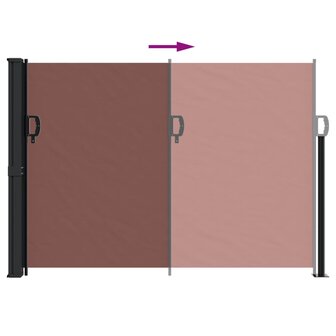 Windscherm uittrekbaar 140x300 cm bruin 5