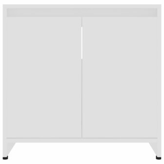 Badkamerkast 60x33x61 cm bewerkt hout wit 6
