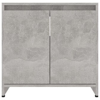 Badkamerkast 60x33x61 cm bewerkt hout betongrijs 6