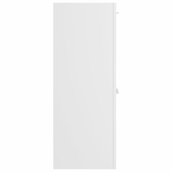 Badkamerkast 30x30x80 cm bewerkt hout wit 6