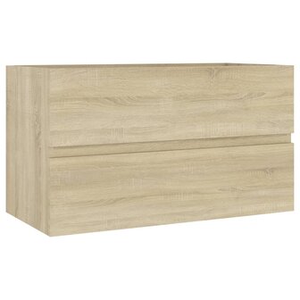 2-delige Badkamermeubelset bewerkt hout sonoma eikenkleurig 12