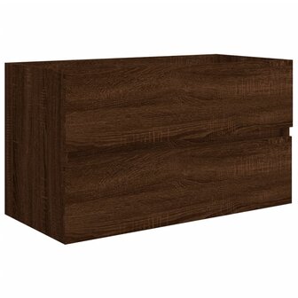 2-delige Badkamermeubelset bewerkt hout bruin eikenkleur 7