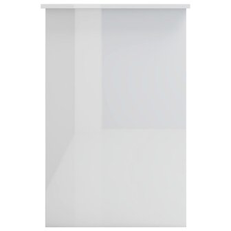 Bureau 100x50x76 cm bewerkt hout hoogglans wit 5