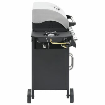 Gasbarbecue 4+1 kookzone staal en roestvrij staal zwart zilver 5