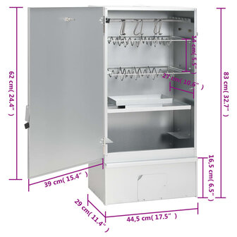 BBQ-rookoven met tafel gegalvaniseerd staal 10