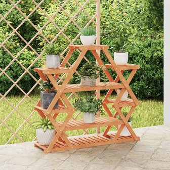 Plantenstandaard 110x25x105 cm massief vurenhout 1