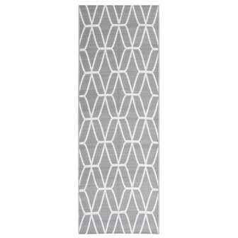 Buitenkleed 80x250 cm polypropeen grijs 2
