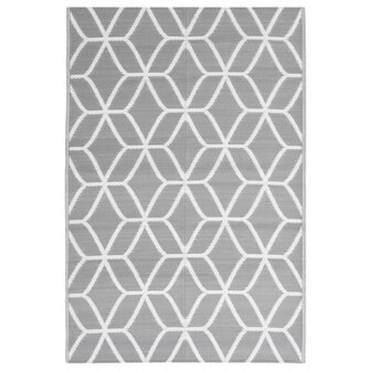 Buitenkleed 140x200 cm polypropeen grijs 2