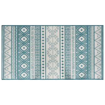 Buitenkleed omkeerbaar 80x150 cm aqua en wit 2