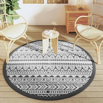 Buitenkleed &Oslash;160 cm polypropeen zwart 3