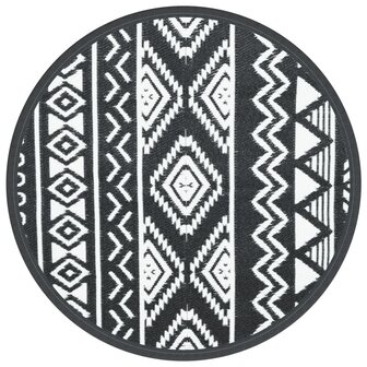 Buitenkleed &Oslash; 160 cm polypropeen zwart 2