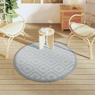 Buitenkleed &Oslash;120 cm polypropeen grijs 3