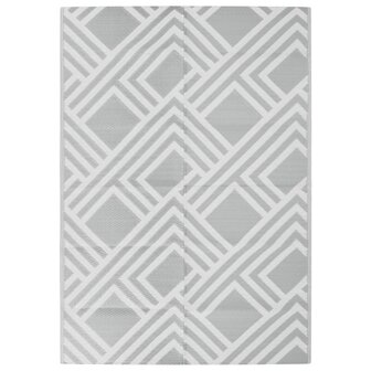 Buitenkleed 140x200 cm polypropeen grijs 2