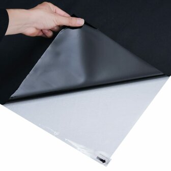 Raamfolies 3 st statisch mat PVC zwart 6