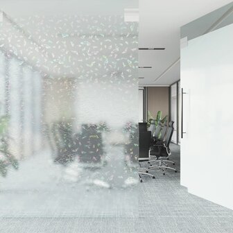 Raamfolies 5 st mat 3D regenboogpatroon PVC 3