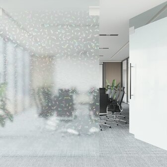Raamfolies 5 st mat 3D regenboogpatroon PVC 3