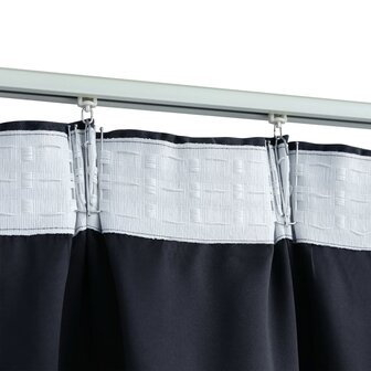Gordijnen verduisterend met haken 2 st 140x175 cm antraciet 3