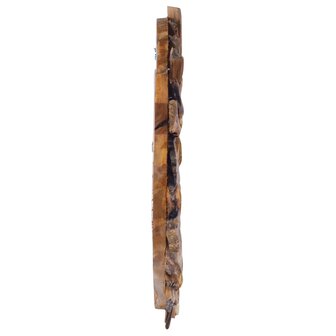 Wandspiegel rond 40 cm teakhout 3