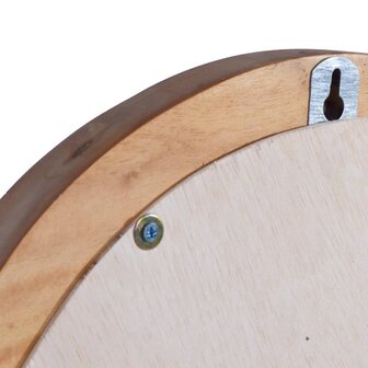 Wandspiegel rond 40 cm teakhout 5