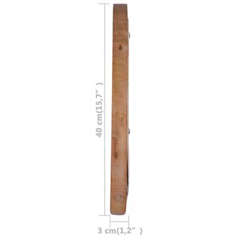 Wandspiegel rond 40 cm teakhout 6