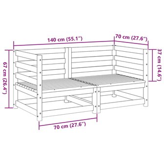 2-delige Loungeset ge&iuml;mpregneerd grenenhout 7